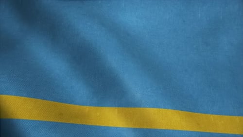 Realistic Waving Flag of Aruba Background Loop