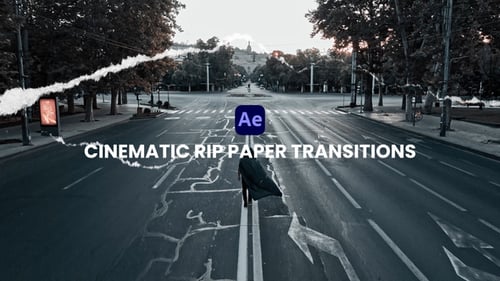 Cinematic Paper Rip Transitions