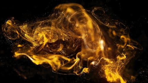 Golden Fluid Particles Background Loop