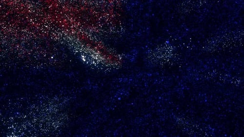 Heard Island And Mcdonald Islands Flag With Abstract Particles