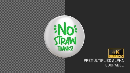 No Straw Thanks Badge