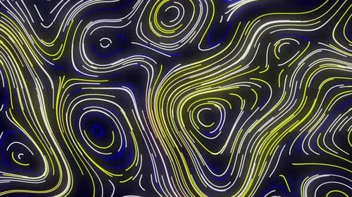 Lignes colorées se déplaçant lentement, boucle transparente
