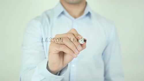 Leçon apprise, écrire à l'écran