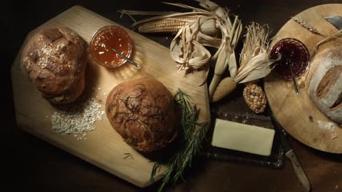 Artisan Bread, Marmalade, Corn and Rustic Grains