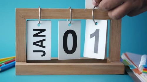 Flipping Calendar Pages to January 1st