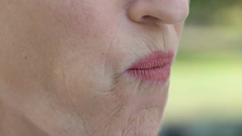 Retired Lady Feeling Discomfort in Mouth, Inflammation of Gums, Periodontitis