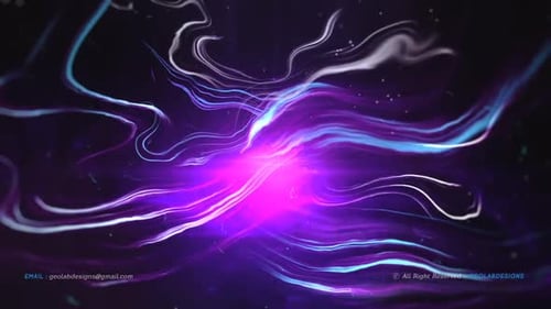 Glowing Abstract Energy Lines and Particle Flow