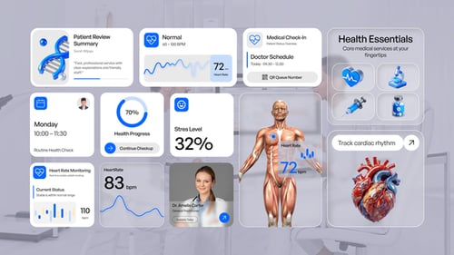 Modern Health User Interface Widgets for Medical Data Display