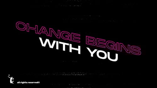 Dynamic Kinetic Typography with Glitch and Neon Effects