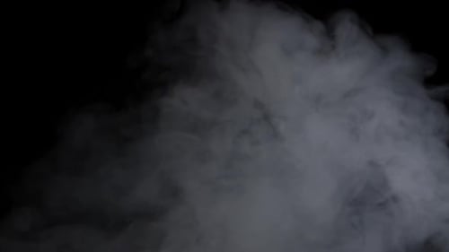 Gray Smoke Effect on Black Background
