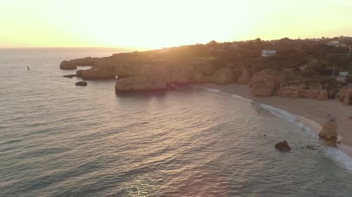 Aerial view of the ocean shore
