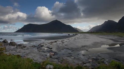 lofoten beach sea ocean timelapse wild environment nature