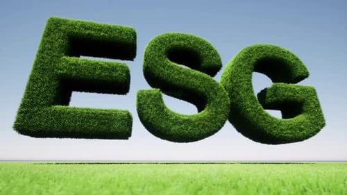 Green Grass ESG Sign Nature Landscape Environmental Social Governance