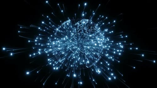 Futuristic animation of user interface