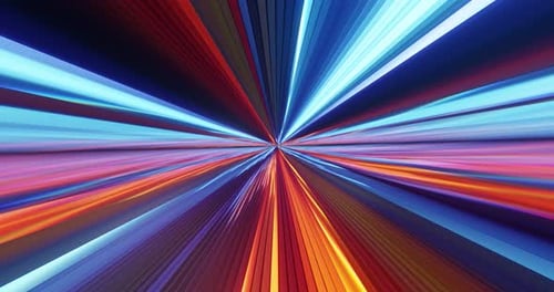 Abstract Light Rays Speed Tunnel Background Loop