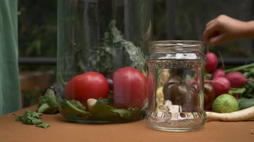 Preserving Fresh Vegetables in Glass Jars