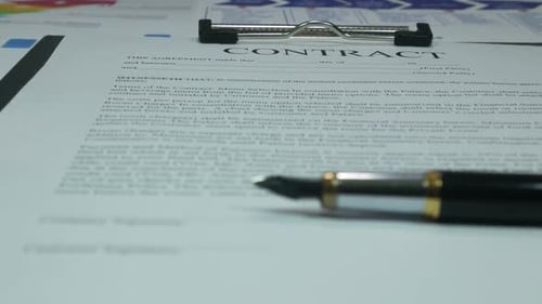 Contrat commercial d'une entreprise financière