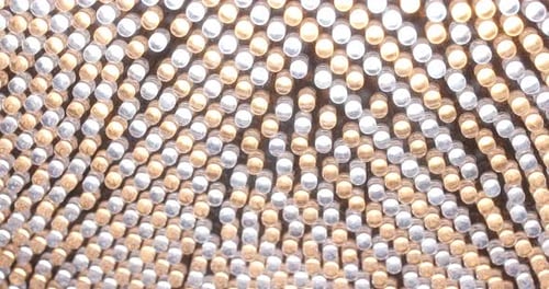 Abstract Pattern of Bright Round Lights Changing