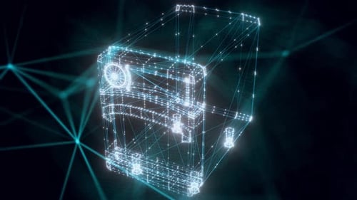 Industrial Oven Hologram Close Up 4k