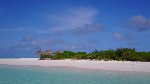 Aerial view travel of sea view beach by lagoon with sand background