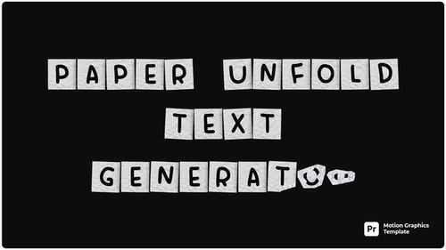 Paper Cutout Text Unfold Title Animation
