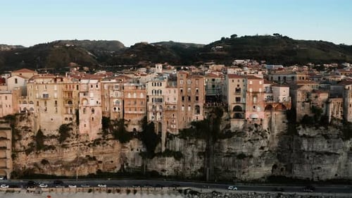 Tropea Stunning Aerial View of the City at Sunset