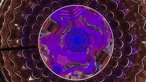 Aerial view of Dubai Expo 2020, United Arab Emirates.