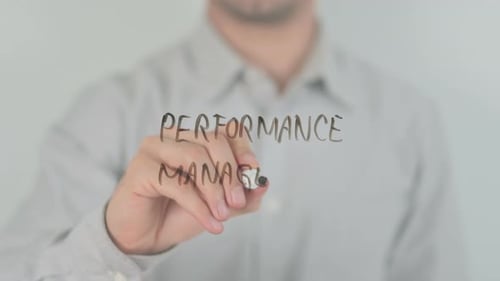 Writing Performance Management on Clear Surface