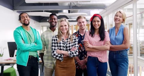 Potrait of creative team in a modern office