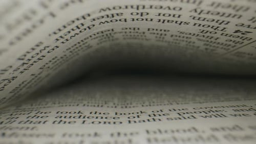 Close-Up of a Holy Book's Pages