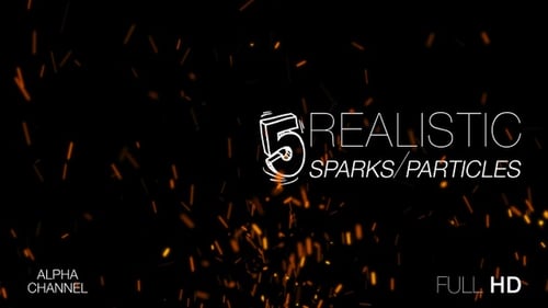 Realistic Fire Sparks Particle Overlay