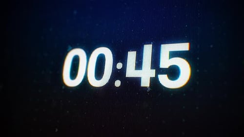 Compte à rebours de 60 secondes sur écran LCD