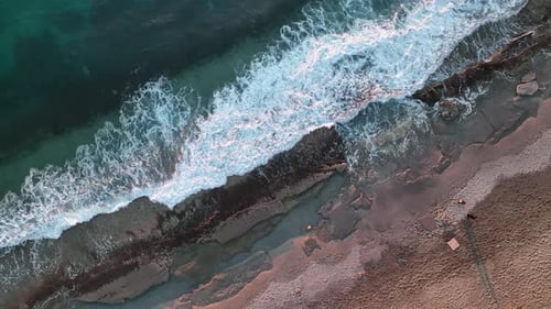 Sea Texture 4K filmed on a drone in the Sunset