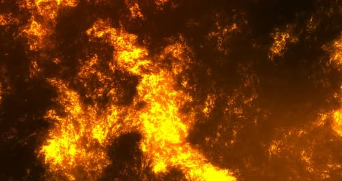 Animation Lava Lake Volcano Abstract Background