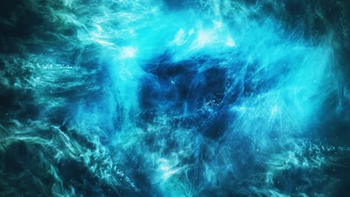 Nébuleuse lumineuse et colorée dans l'espace lointain