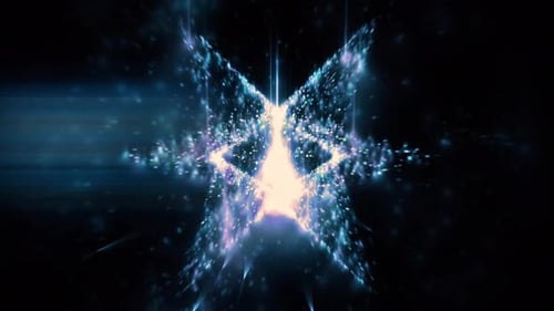 Estrela Azul Espumante Espaço Movendo Fundo Loop