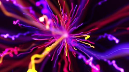 Colorful Particle explosion Flow Relaxing Background Loop