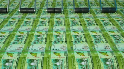 inflation Sri Lanka LKR RS 5000 currency money printing made bank exchange economics crisis