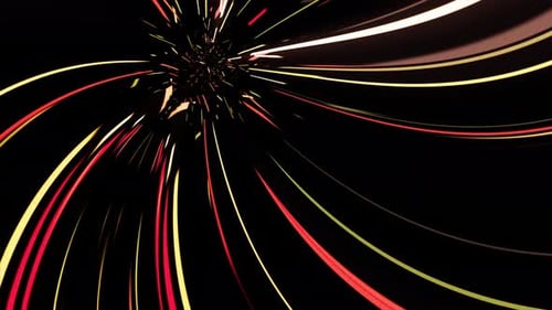 Abstract Light Trails Warp Tunnel Background Animation