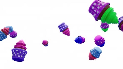 Cupcakes Loop Animation Background