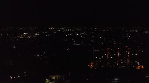 Night Town Aerial View