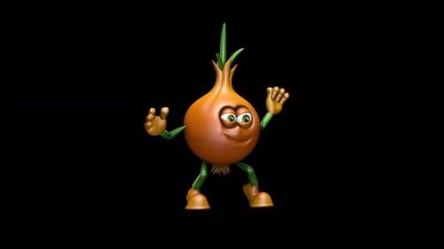 Fun Onion Looped Dance with Alpha Channel and Shadow