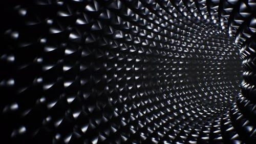 Shiny Black Embossed Tunnel 4K Loop
