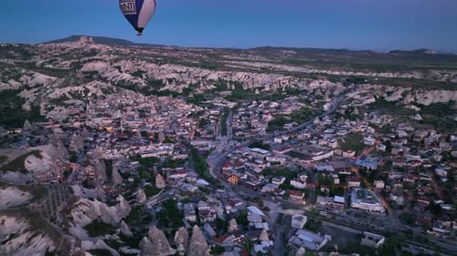 Awesome Aerial View of Goreme Historical National Park in Cappadocia