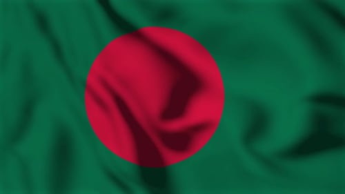 Realistic Waving Bangladesh Flag Animation for National Broadcasts and Events