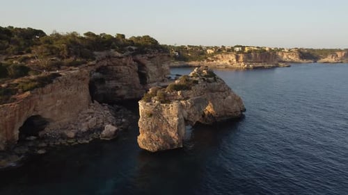 Es Pontas Arch in Cala Santanyi in Mallorca or Majorca, Spain