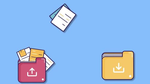 Transfert de données d'un fichier à un autre Animation