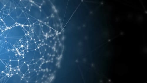 Digital Global Connected Network Loop Background Animation