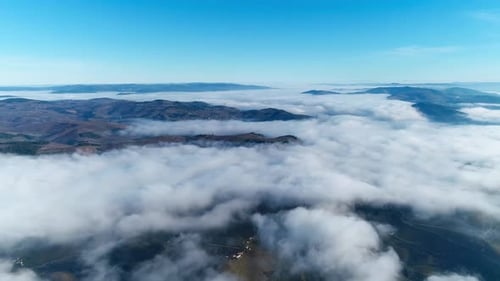 Landscape Above the Clouds Aerial View