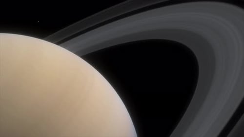 Saturn ist ein riesiger Planet des Sonnensystems mit schönen Ringen